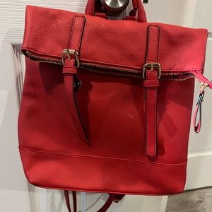 Red Zipper Pocketbook/Backpack